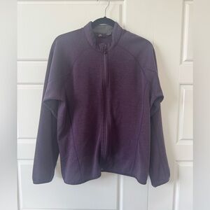 Outdoor Research Purple Knit Mock Neck Zip Up Sweater Womens Size XLarge